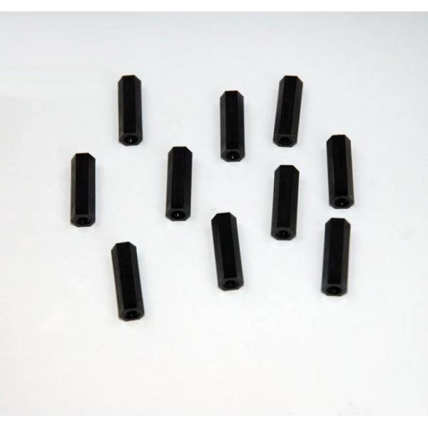 Entretoise nylon noir femelle-femelle M3x20 (10pcs) A2PRO - A2P-453020