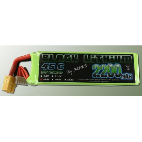 Black Lithium 2200mAh 45C 4S (226 grs) DEAN A2PRO - A2P-9220340-DEAN