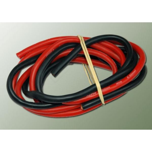 Fil silicon AWG9 rouge+noir (2x1m) - 17090
