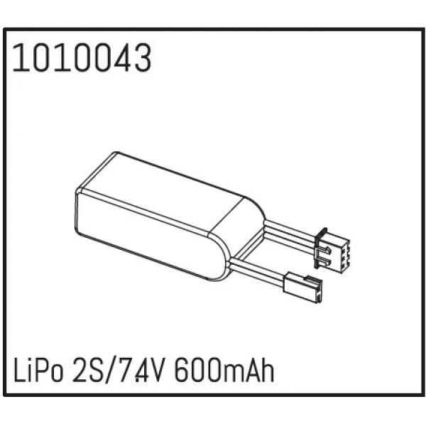 ABSIMA Batterie LiPo 2S 7.4v 600mAh 25C - 1010043