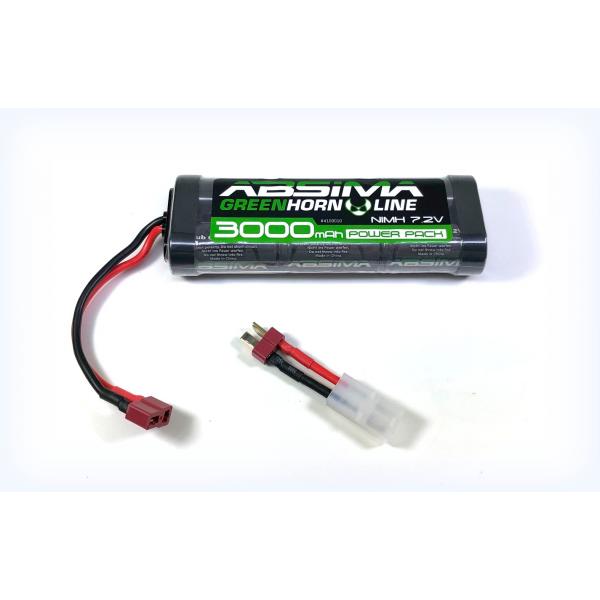 Abisma Greenhorn V2 NiMH 7.2V 3000 (T-Plug + Tamiya Adaptor) - 4100010