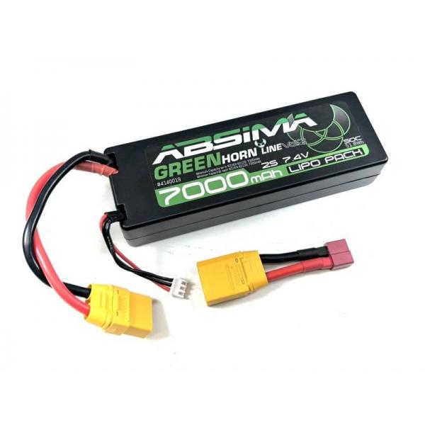 Batterie Greenhorn Vol.2 LiPo 2S 7,4V-50C 7000 HC (XT90/T-Plug) - Absima-4140019