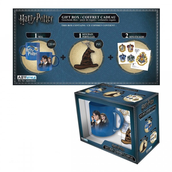 Coffret cadeau Harry Potter : Mug, porte-clefs et mini stickers - Abysse-ABYPCK117