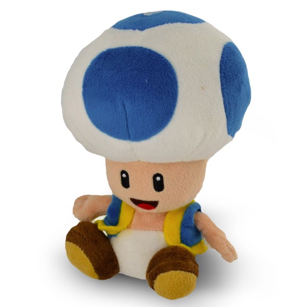 Peluche Nintendo Super Mario Bros Sanei 20 cm : Toad bleu - Abysse-PELNIN052-6