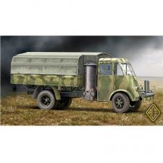 Maquette véhicule militaire : Camion français AHN 3,5t avec générateur de gaz