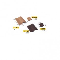 100 römische Kacheln 28x26x9mm : 1/10 - Keramikmodell Zubehör
