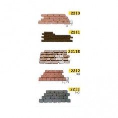 300 braune Kacheln 11 x 6 x 1,5 mm - Modellzubehör aus Keramik