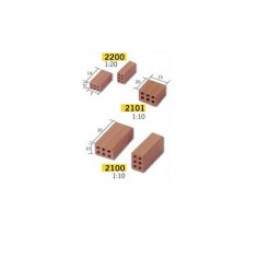 100 bricks 30x15x10mm : 1/10 - Ceramic model Accessories