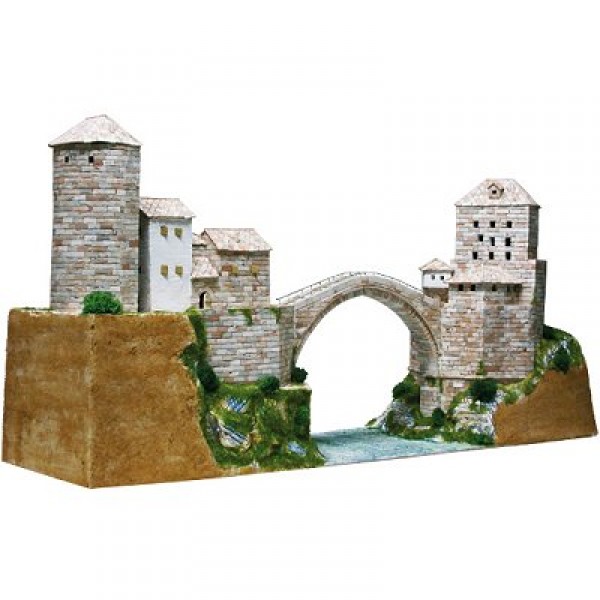 Maqueta de cerámica: Puente Stari Most, Mostar, Bosnia y Herzegovina - Aedes-1204