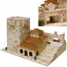 Maquette en céramique : Torre Bujaco, Ermitage de la Paix et Arc de l'Étoile, Cáceres, Espagne