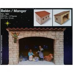 Ceramic model: Nativity scene