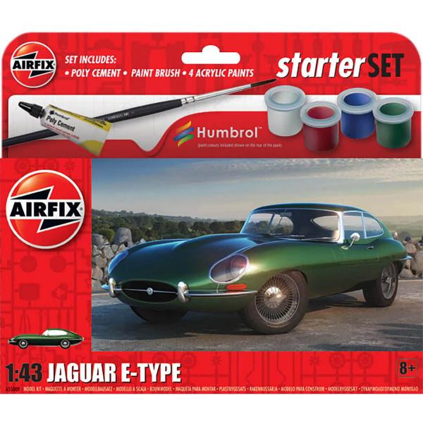 Maqueta de coche: Juego de iniciación: Jaguar E-Type - Airfix-A55009