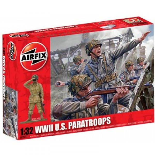 Figurines 2ème Guerre Mondiale : Parachutistes Américains 1/32 - Airfix-02711