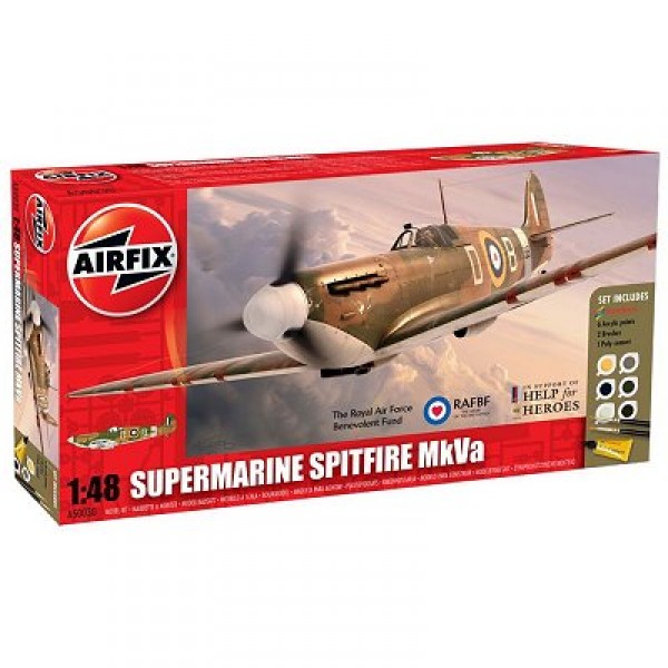Maquette avion : Model Kit : Help for heroes Supermarine Spitfire MkVa - Airfix-50030