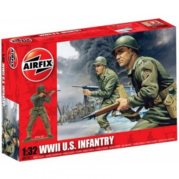 Figurines 2ème Guerre Mondiale : Infanterie Américaine  - Airfix-02703