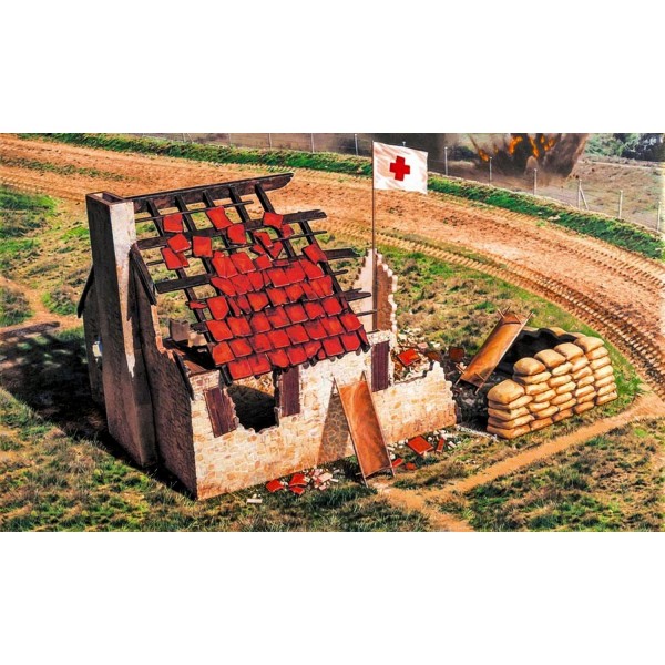 Maquette Ruines de guerre : Strongpoint Croix-Rouge - Airfix-06380