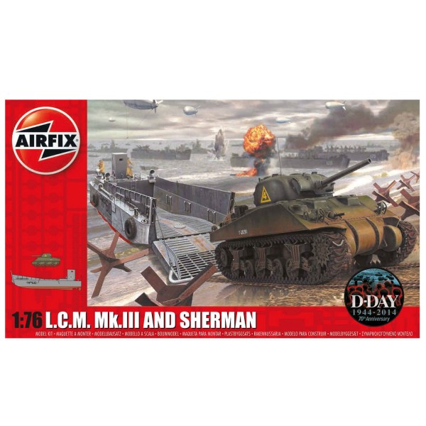 Maquette véhicules militaires : LCM & Sherman Tank - Airfix-03301