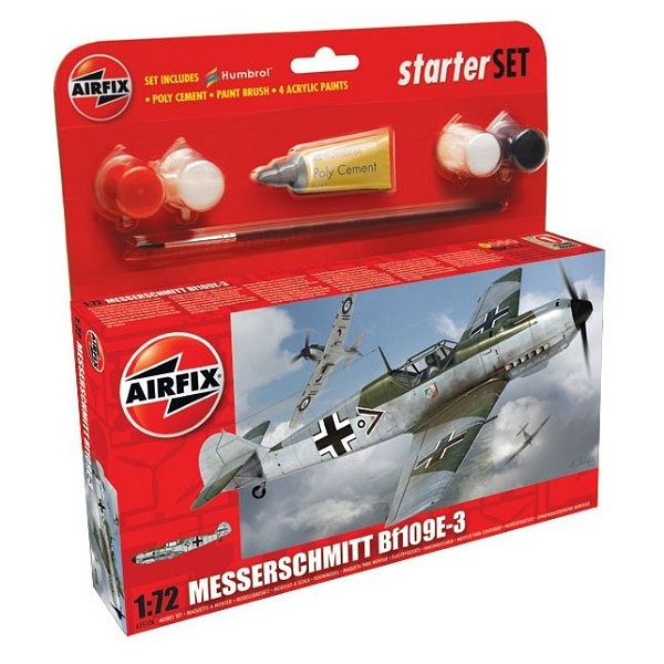 Maqueta de avión: Starter Set: Messerchmitt Bf109E - Airfix-55106
