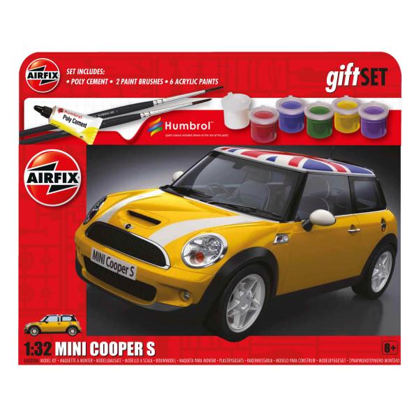 Modellauto: Geschenkset: Mini Cooper S - Airfix-A55310A