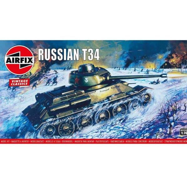 Russian T-34 Medium Tank,Vintage Classic - 1:76e - Airfix - Airfix-A01316V