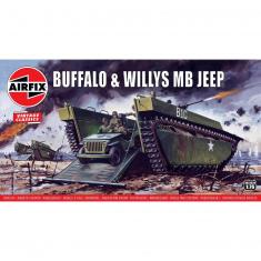 Buffalo Amphibian LVT & Jeep - 1:76e - Airfix