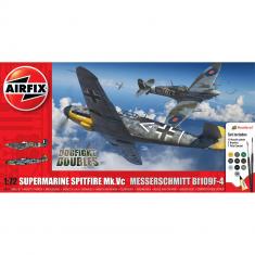 Maquettes : Supermarine Spitfire Mk.Vc vs Bf109F-4 Double Dogfight Double