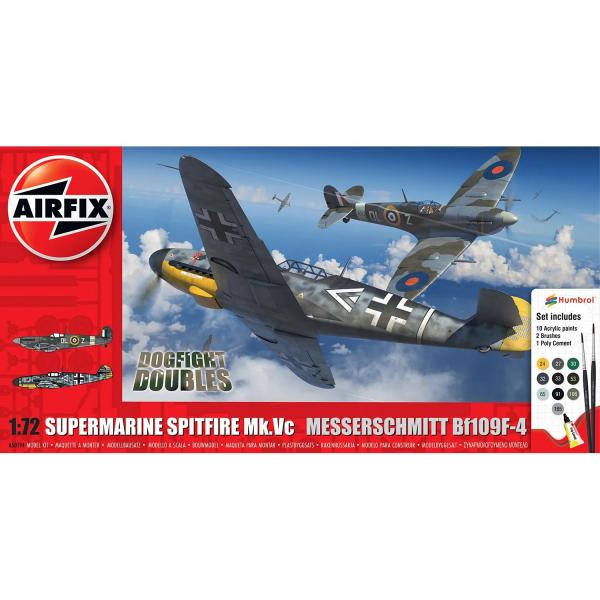 Maquettes : Supermarine Spitfire Mk.Vc vs Bf109F-4 Double Dogfight Double - Airfix-A50194