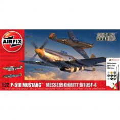 Maquettes : P-51D Mustang vs Bf109F-4 Dogfight Double