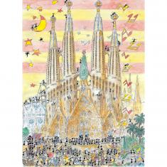 1080 pieces puzzle: Barcelona