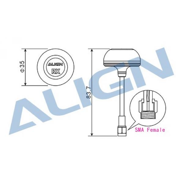 Antenne Cloverleaf RX SMA Align HEP00015T - HEP00015T