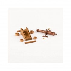 Model boat accessory: Cannon with 30 mm wooden cart