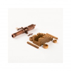 Model boat accessory: Barrels with 40 mm wooden cart