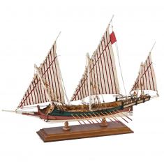 Maqueta de barco de madera: galera griega