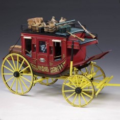 Holzmodell: Diligence Stage Coach