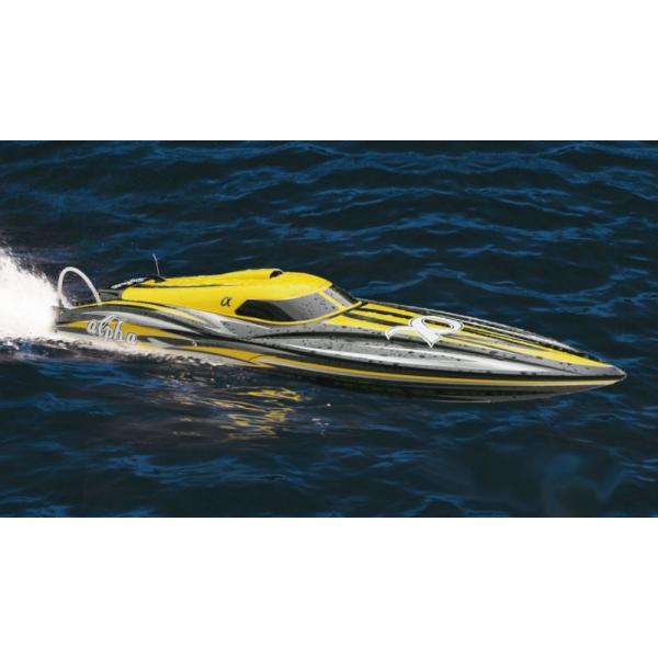 SpeedBoat ALPHA 1060mm 4-6S Jaune Flame Scheme - 26054