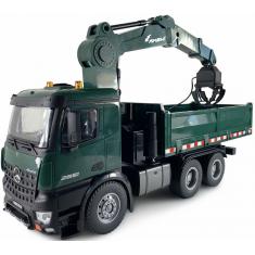 Mercedes-Benz Arocs Licence Camion grue avec benne RTR 1:14 vert