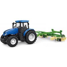 AMEWI Tracteur Avec Rateau Rotatif et Son et Lumière 1:24 RTR