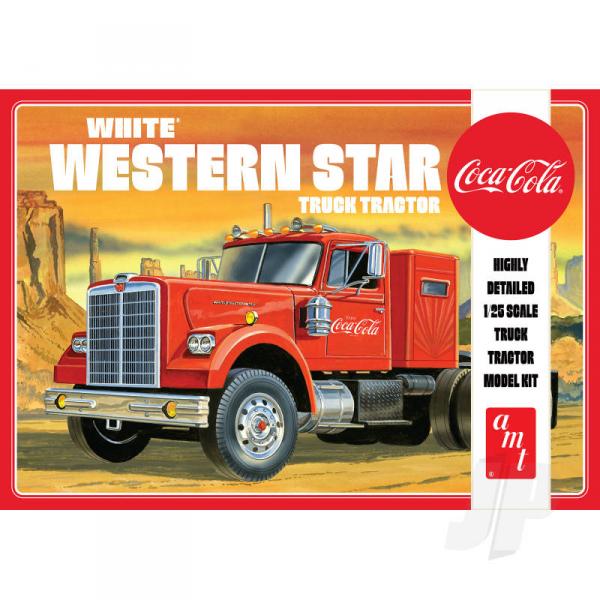 White Western Star Semi Tractor (Coca Cola) - AMT1160