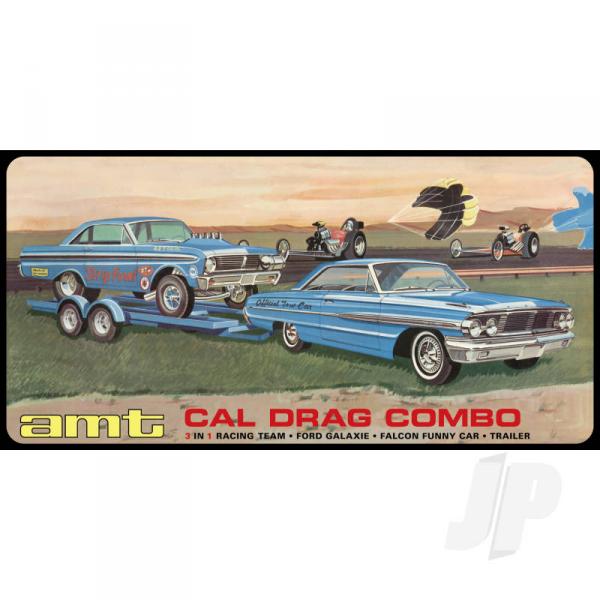 Cal Drag Combo 1964 Galaxie AWB Falcon & Trailer - AMT1223