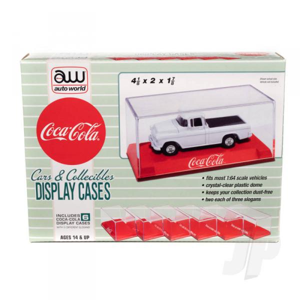 Acrylic Display Case (6 Pack) Coca-Cola, Red Base - AMT - AWDC022