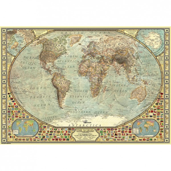 2000 pieces jigsaw puzzle: world map - Anatolian-ANA3935