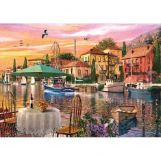 3000 pieces puzzle: Sunset in the port