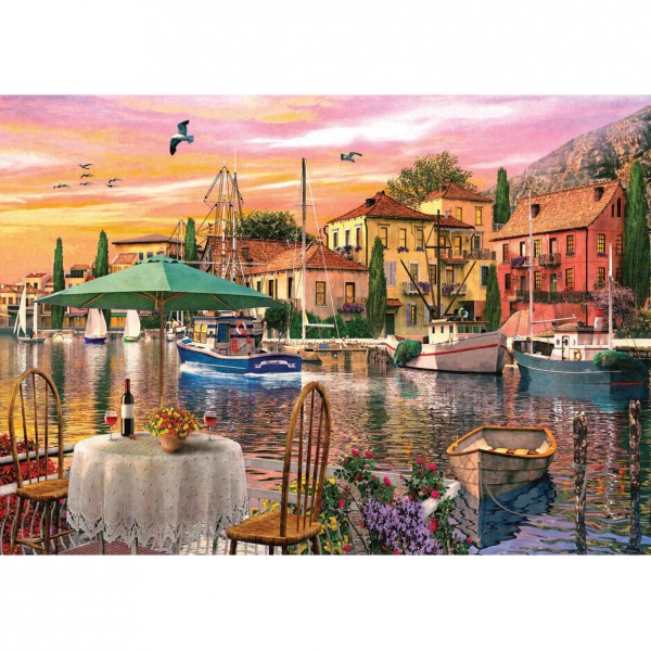 3000 pieces puzzle: Sunset in the port - Anatolian-ANA4905
