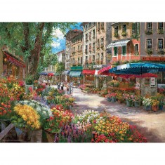 Puzzle de 1000 piezas: Sam Park: mercado de flores en París