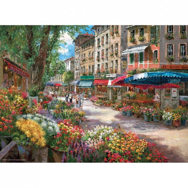 1000 Teile Puzzle: Sam Park: Blumenmarkt in Paris - Anatolian-ANA3106