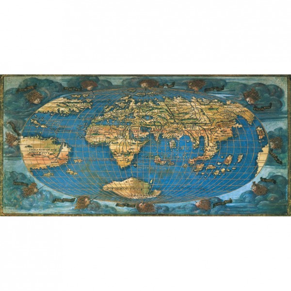 Puzzle 1500 pièces panoramique : Carte du monde, 1508 - Anatolian-ANA3789