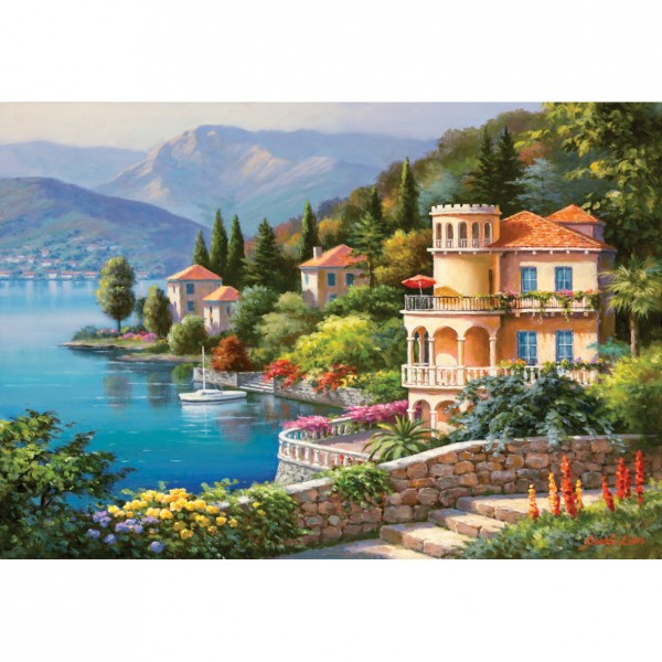Puzzle 2000 pièces : Sung Kim : Villa en bord de lac - Anatolian-ANA3915