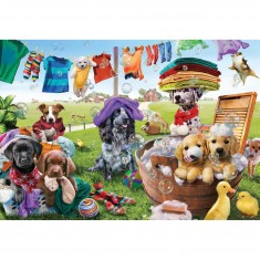 Puzzle de 260 piezas: cachorros juguetones