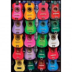 Puzzle de 500 piezas: guitarras de colores