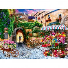 1000 Teile Puzzle: Der Blumenmarkt